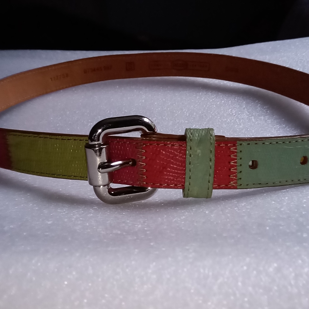 Fossil Genuine Leather Multicolor / Patch Work Be… - image 1
